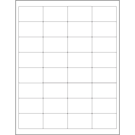 2 x 1 <span class='fraction'>1/4</span>" White Rectangle Laser Labels