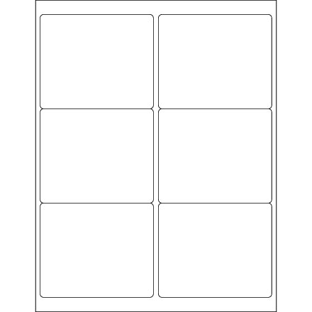 4 x 3 <span class='fraction'>1/3</span>" Opaque White Blockout Laser Labels