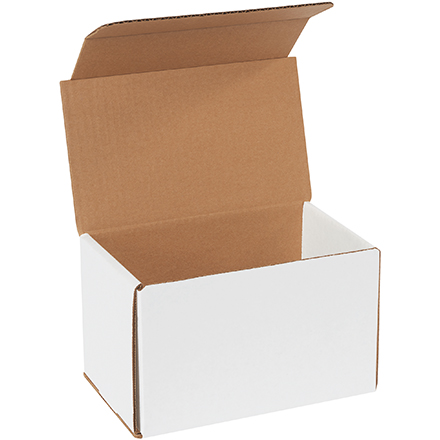 8 x 5 x 5" White Corrugated Mailers