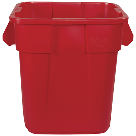 Rubbermaid<span class='rtm'>®</span> Brute<span class='rtm'>®</span> Square Trash Can - 28 Gallon, Red