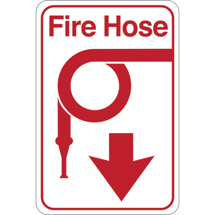 Fire Hose 9 x 6" Facility Sign